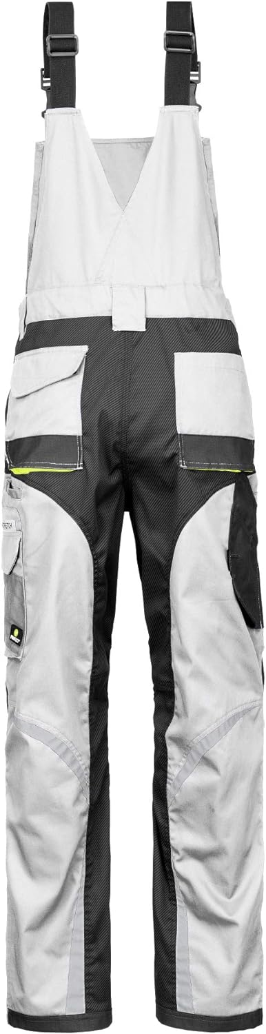 4PROTECT® Latzhose IOWA, weiss/grau, Gr. 62 62 39, 62 39