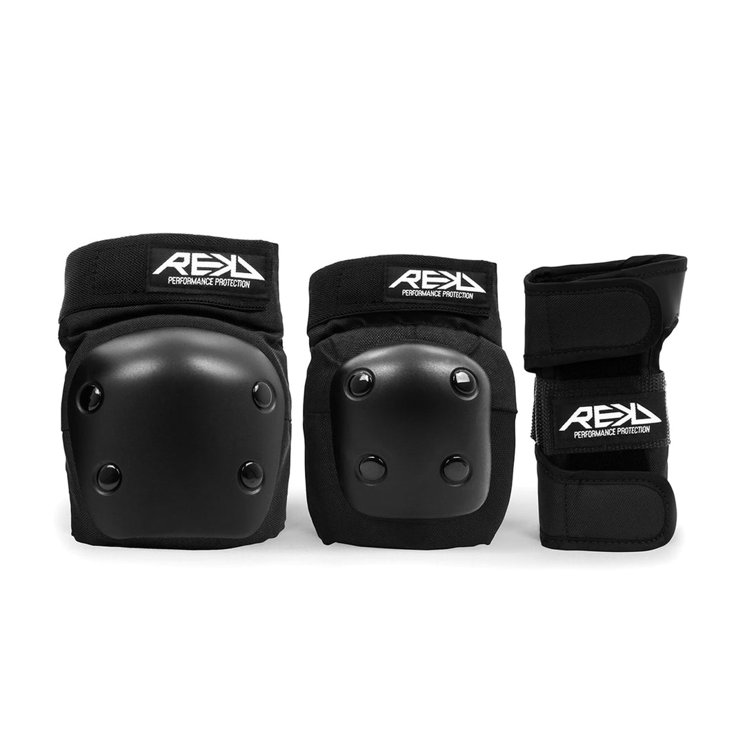 Rekd Kinder Protektor Heavy Duty Triple Pad Set Schwarz L, Schwarz L
