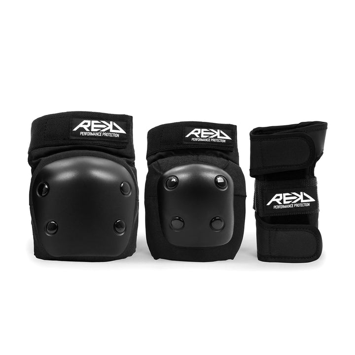 Rekd Kinder Protektor Heavy Duty Triple Pad Set Schwarz L, Schwarz L