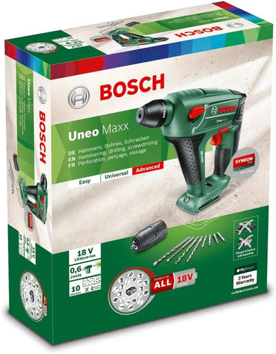 Bosch Akku Bohrhammer UneoMaxx mit Rundschaftadapter (ohne Akku, 18 Volt System, im Karton) ohne Akk