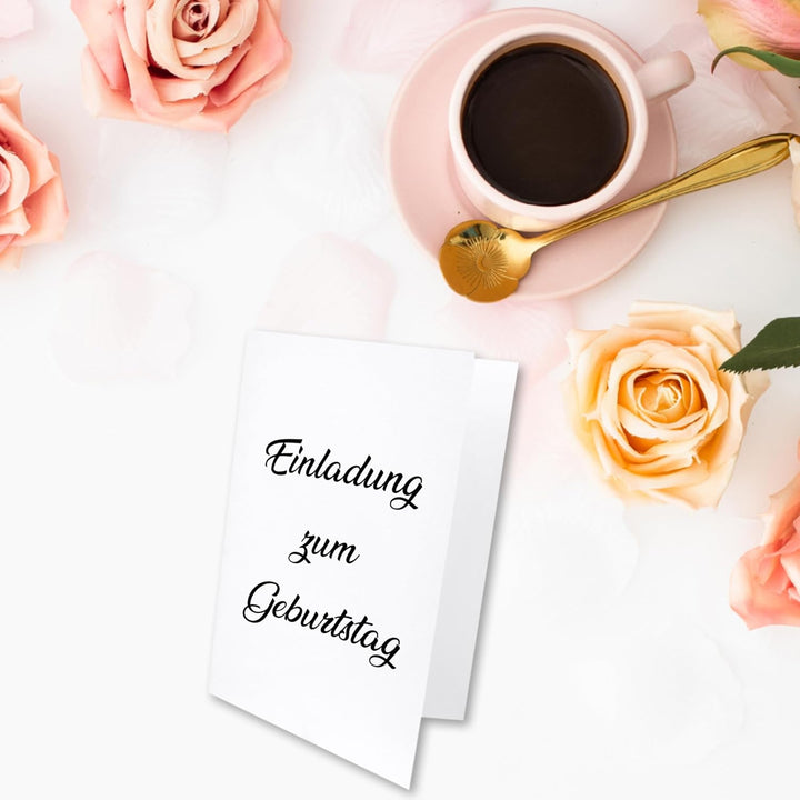 300x Faltkarten DIN A7 in Hochweiss (Weiss) - 10,5 x 7,4 cm - Grammatur: 240 g/m² - Kleine Doppelkar