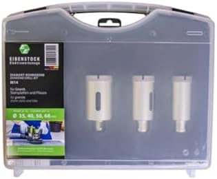 Eibenstock Fliesen-Bohrkronen trocken M 14, 4er-Set (Ø 35, Ø 40, Ø 50, Ø 68) EFB 68