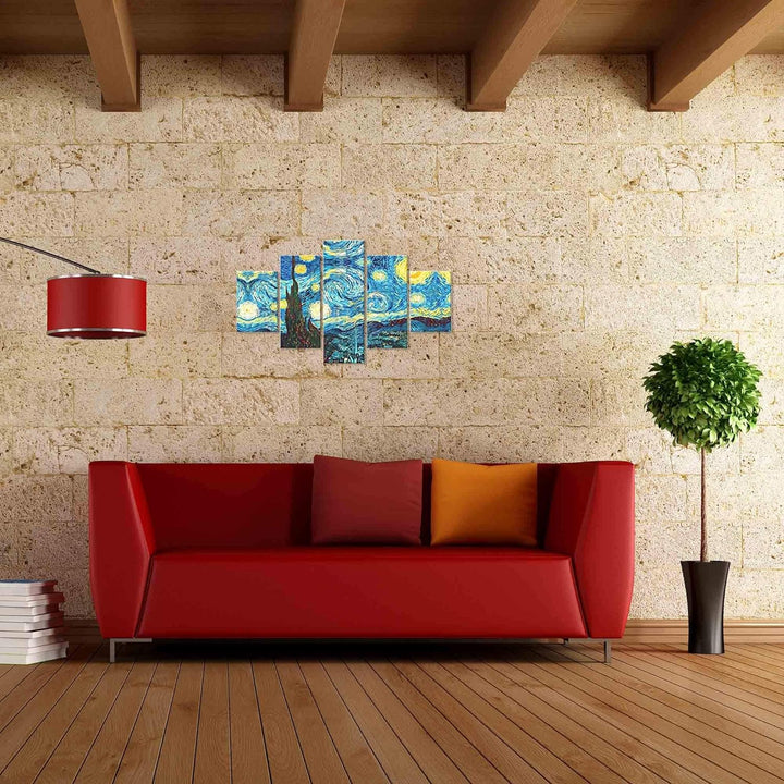 Lupia Modernes Bild 5 Teile aus Holz Vogue 48 x 85 cm Sternennacht