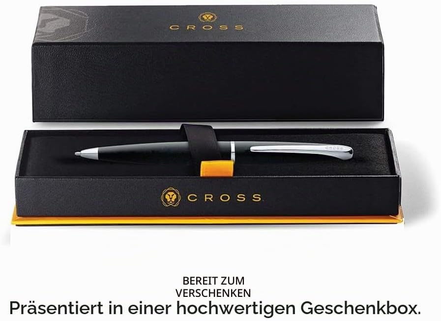 Cross ATX Kugelschreiber (Drehmechanik, Strichstärke M, Schreibfarbe schwarz, inkl. Geschenkbox) bas