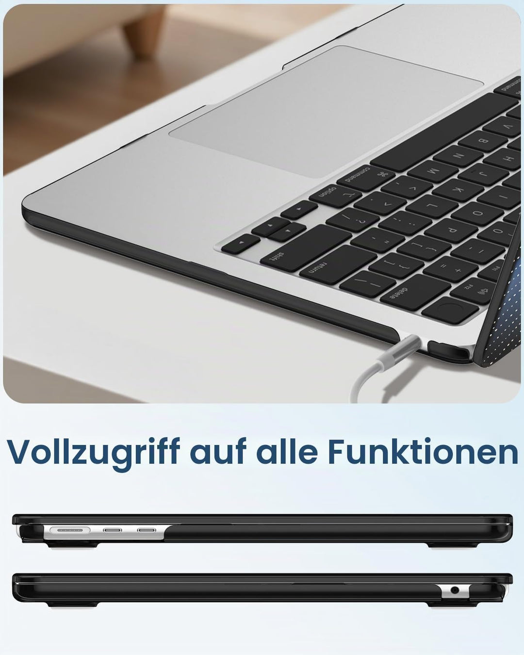 Fintie Hülle Kompatibel mit MacBook Air 13,6 Zoll M5 M4 M3 M2 (2026-2022) A3449 A3240 A3113 A2681, U