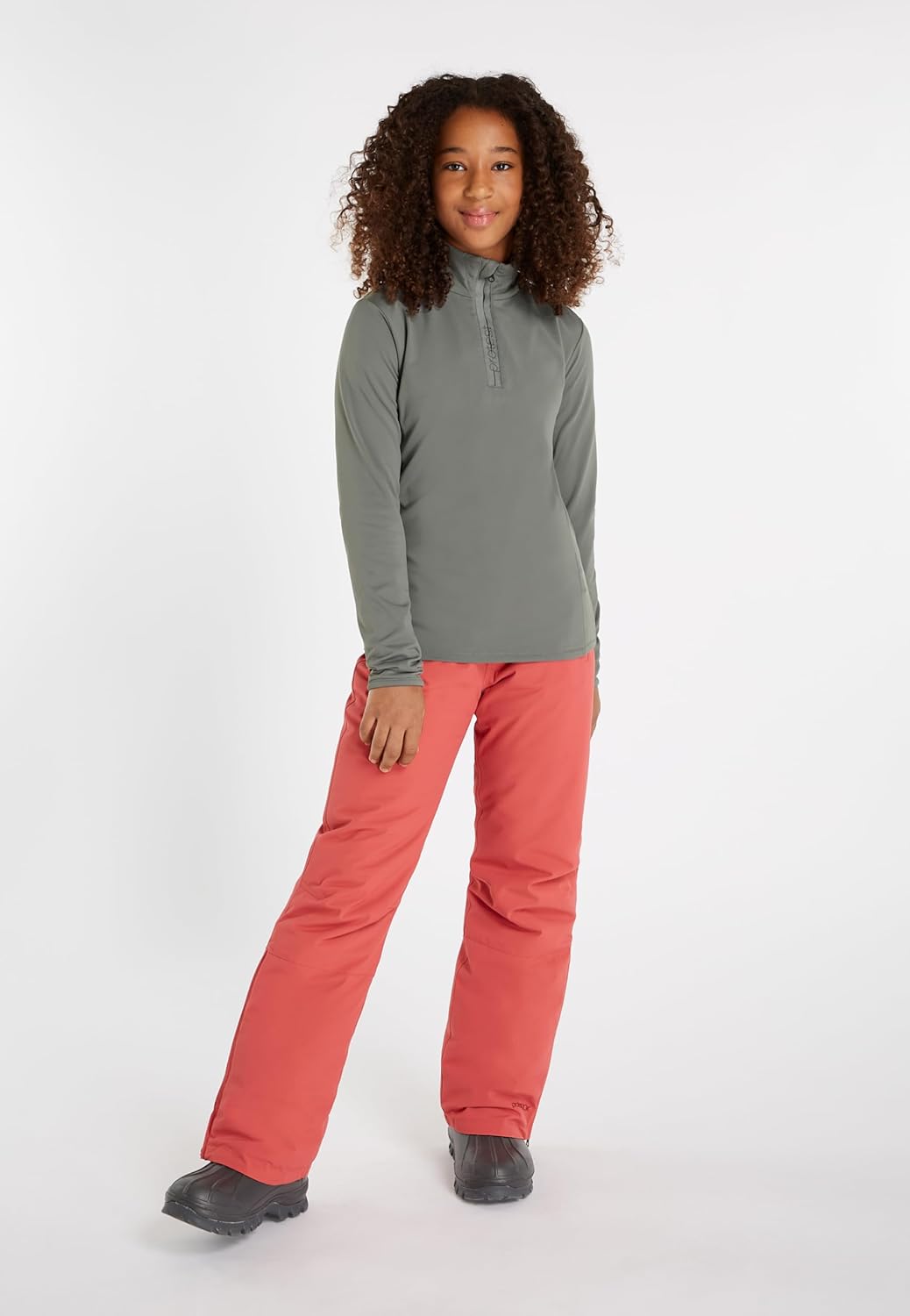 Protest Mädchen 1/4-reissverschluss FABRIZOY JR 128 Mistygreen, 128 Mistygreen