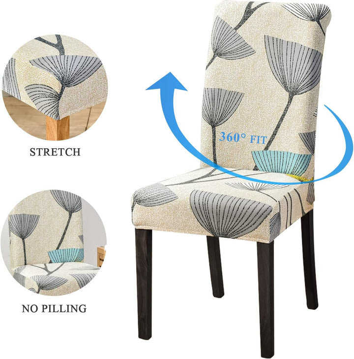 Lydevo Stuhlhussen 6er Set Stretch Moderne Stuhlhussen für Esszimmerstühle Stuhlhussen für Schwingst