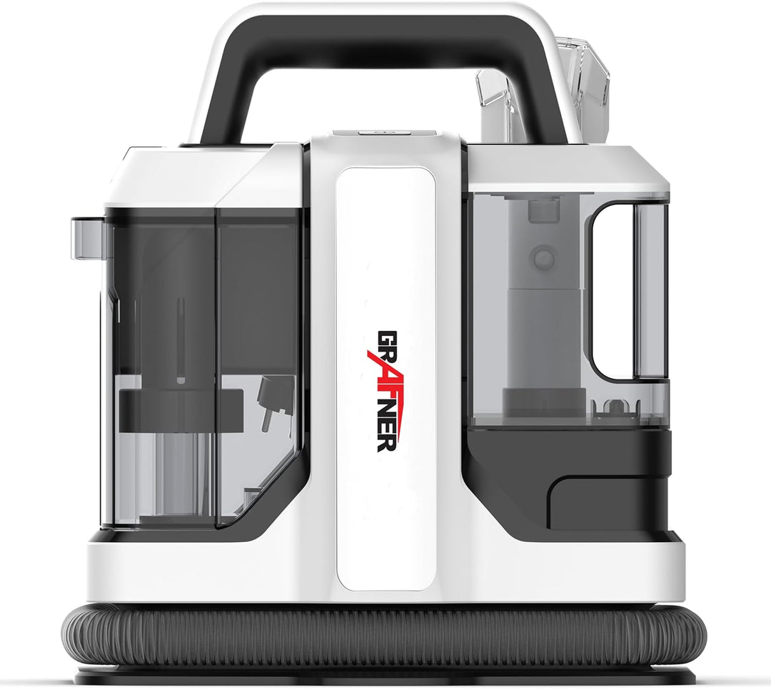 Grafner Waschsauger mit Dual-Tank und 2 Bürsten, Fleckenreiniger für Teppiche, Treppen, Polster, Aut
