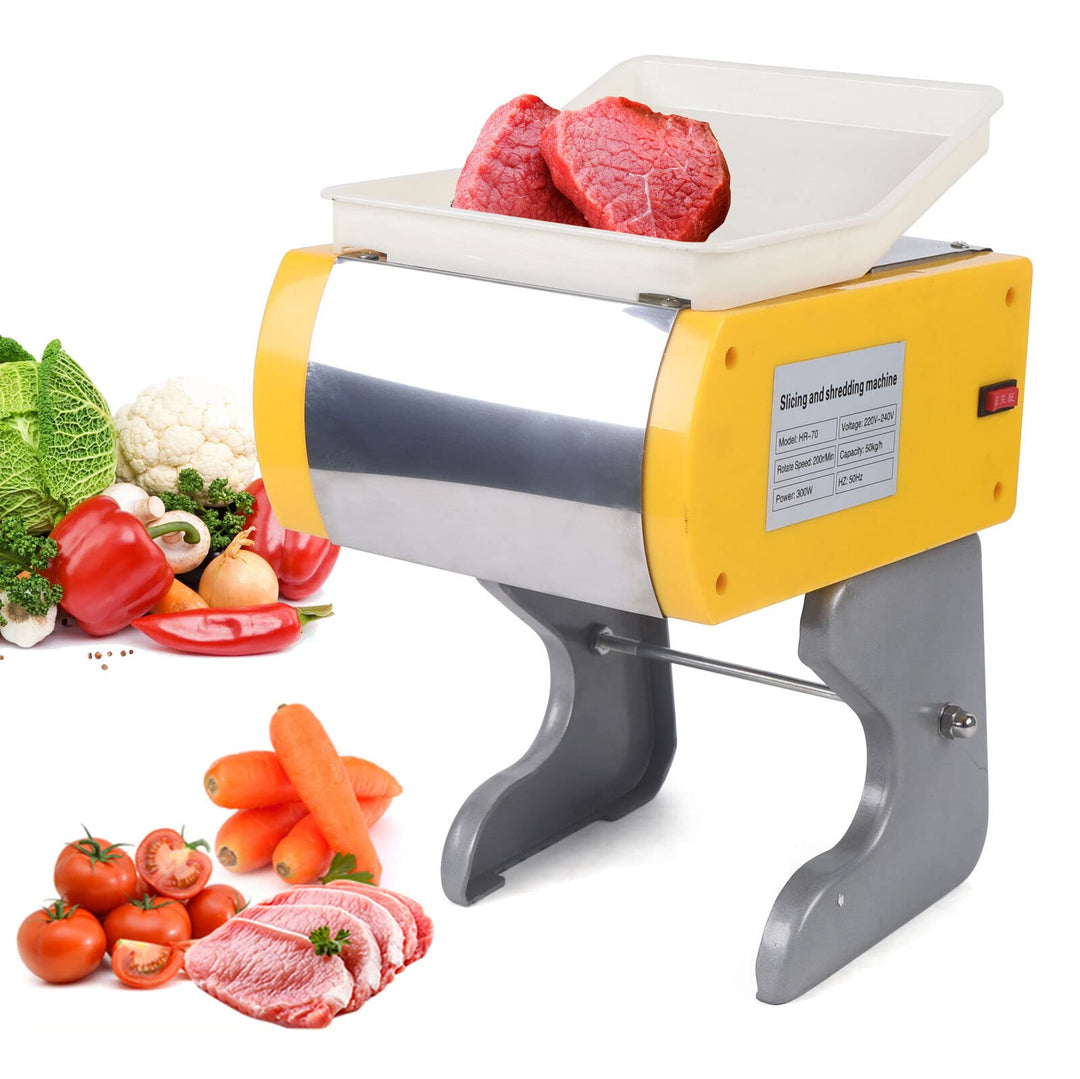 Allesschneider, 300W Elektrischer Aufschnittmaschine 50Kg/H Profi Fleischscheibenmaschine für Gemüse