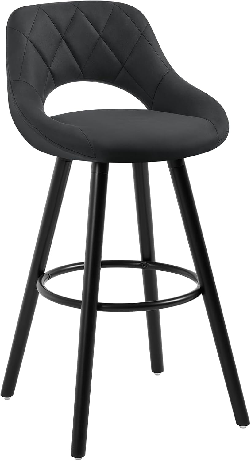 WOLTU Barhocker 2er Set, Barstuhl Küchenhocker Thekenhocker, Hocker mit Rückenlehne Fussstütze, aus