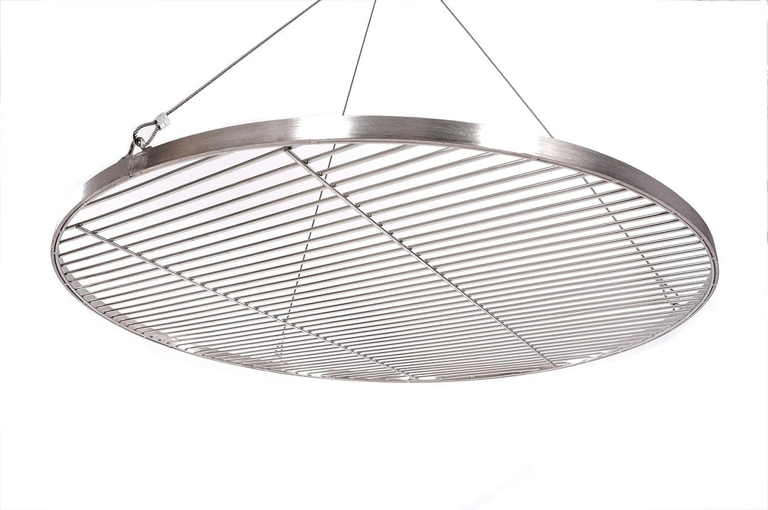 80 cm Premium Grillrost Edelstahl für Schwenkgrill 3 Bein BBQ Grill Rost mit Seil