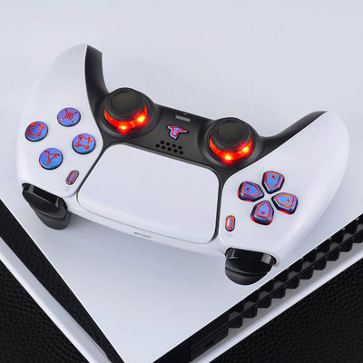 eXtremeRate DTF LED Kit für ps5 Controller BDM-030/040, Ersatz leucht D-Pad Thumbstick Share/Option/