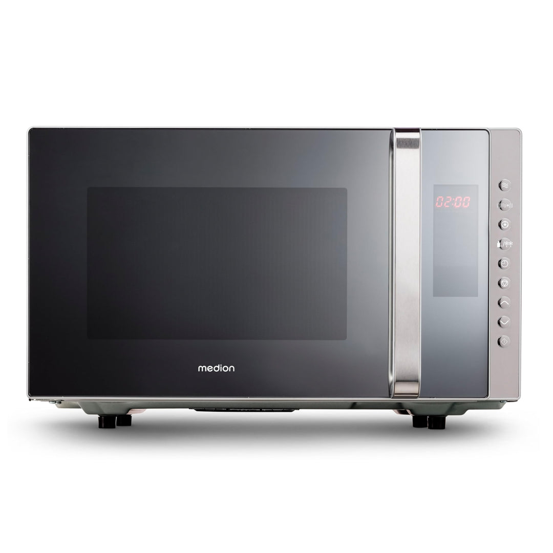 MEDION 3-in-1 Mikrowelle mit Grill und Heissluft Funktion, 800 Watt Leistung, 1200 Watt Obergrill-/H