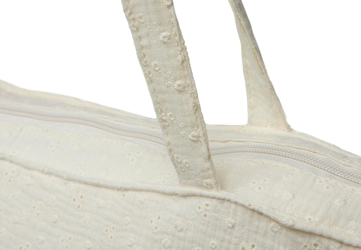 Jollein Shopper Tasche Umhängetasche Wickeltasche Ivory samtweiss | 027-821-66069 Weiss, Weiss