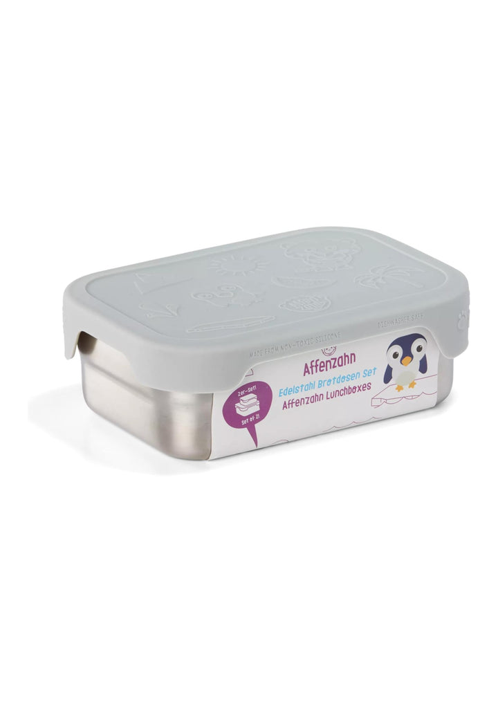 Affenzahn Edelstahl Brotdosen Set inkl. Snack-Box Silikon-Deckel BPA-frei Spülmaschinenfest Koala, K