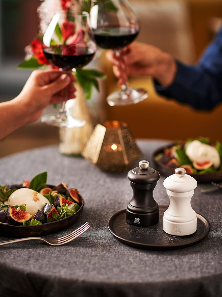 Peugeot Bistro Mühlen-Set Pfeffer/Salz, Klassische Mahlgradeinstellung, Höhe: 10 cm, Holz, Natur/Sch