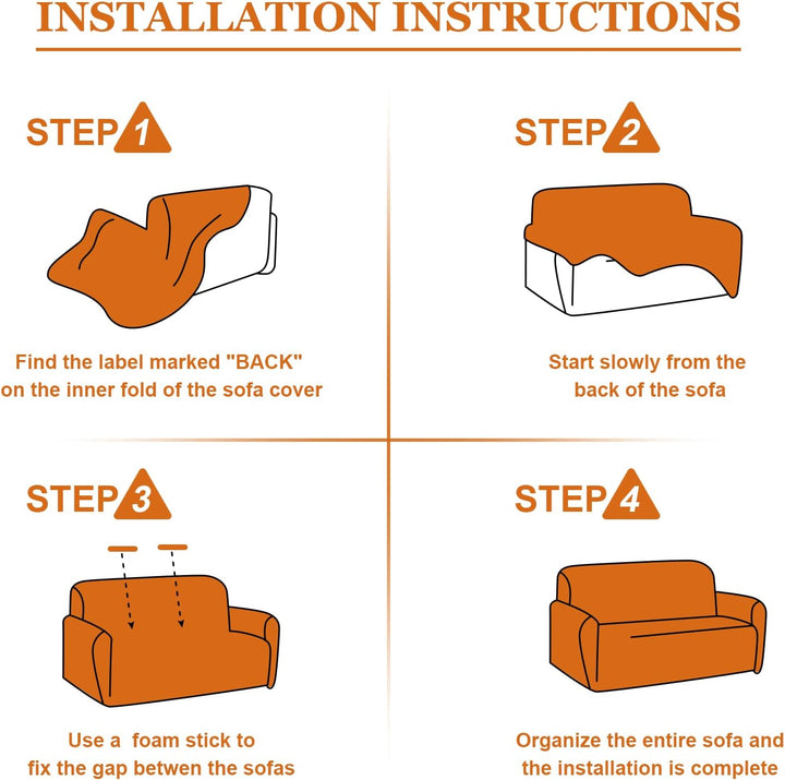 FIGOOO Sofabezug 1 Sitzer Stretch Sofabezüge mit Armlehnen Spandex Couchbezug Modern Anti-Rutsch Was