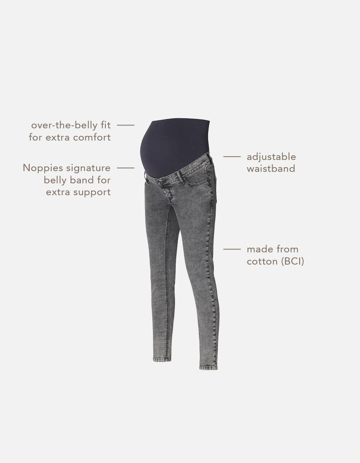 Noppies Damen Avi Skinny Fit OTB Jeans 26 Grey Denim - P328, 26 Grey Denim - P328