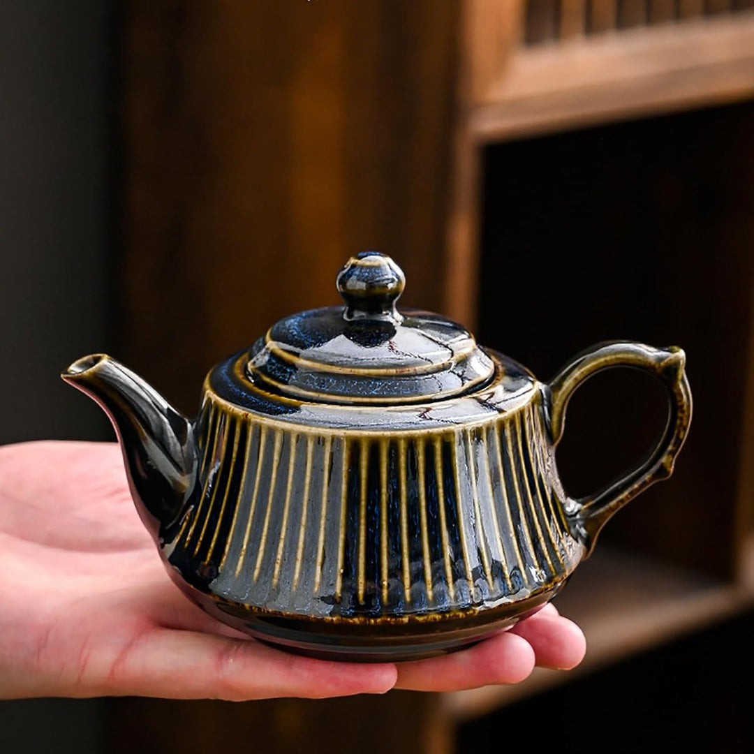 Chinesisches Gongfu-Tee-Set aus Porzellan, 10 Stück Schönes Keramik Teekannen-Set mit Teebereiter un