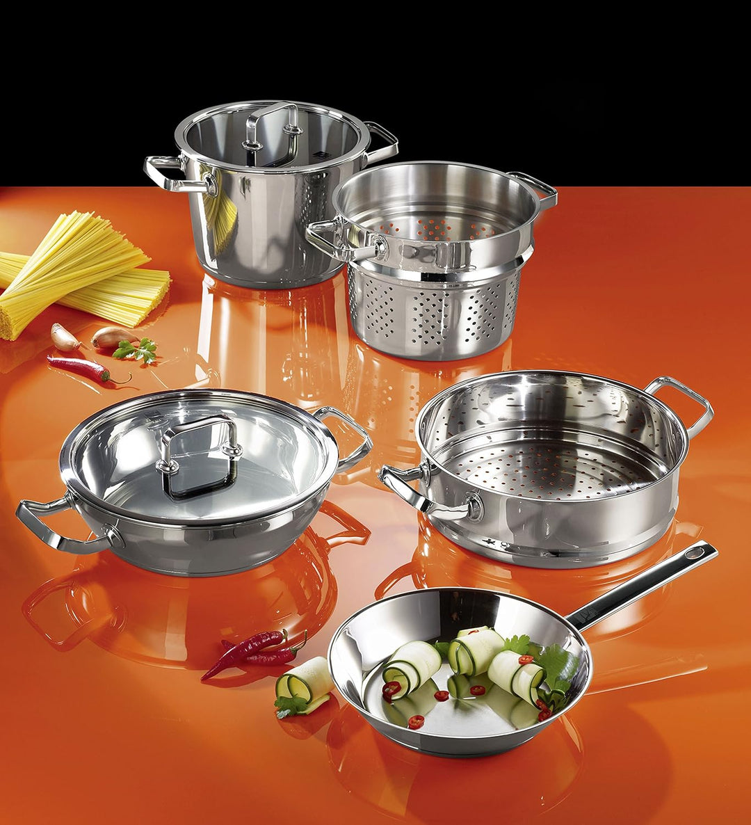 Rohe Germany Conia Schmorpfanne, Edelstahl, Silber, 28 cm