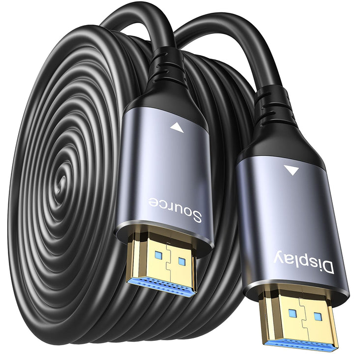 8K HDMI Glasfaserkabel 15M, HDMI 2.1 Kabel 48Gbps Ultra High Speed,In Wall CL3 Rated,AOC 8K@60Hz,4K@
