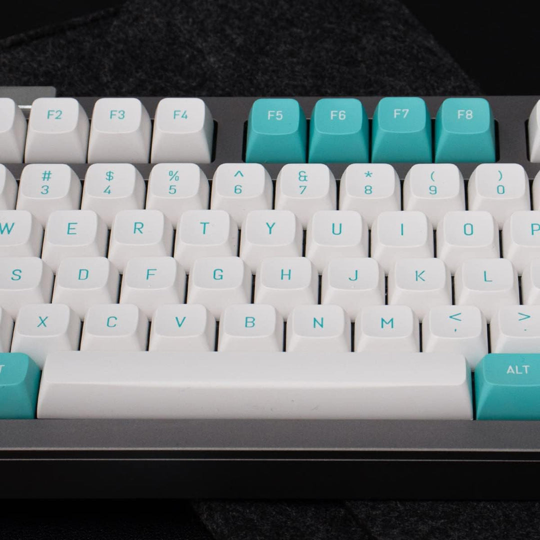 Weiss Grüne Tastenkappen 150 Tasten Doubleshot MSA Profil Custom Keycaps für 61/64/68/84/87 Mechanis