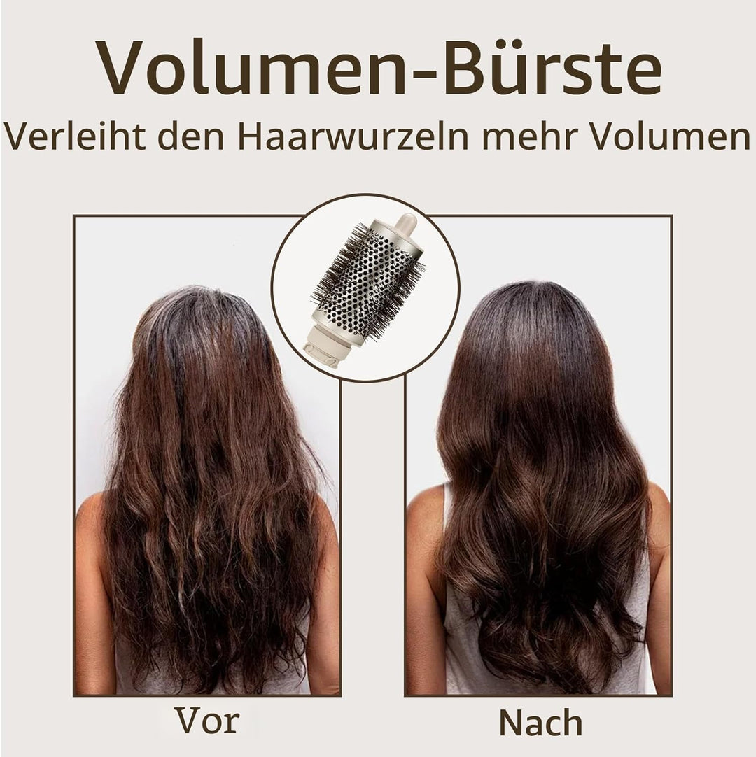 Grosse runde Volumenbürste für Shark FlexStyle Föhn, grösserer runder Bürstenaufsatz für glattes, ge