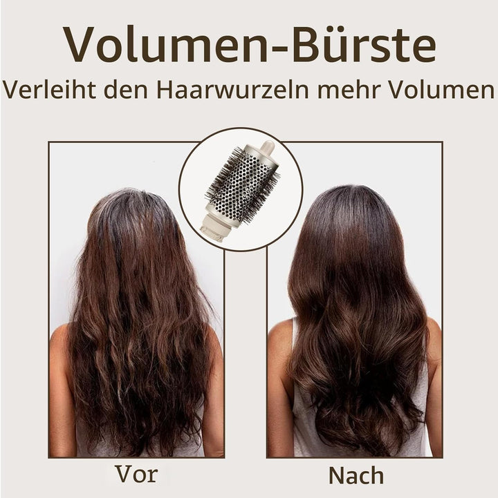 Grosse runde Volumenbürste für Shark FlexStyle Föhn, grösserer runder Bürstenaufsatz für glattes, ge