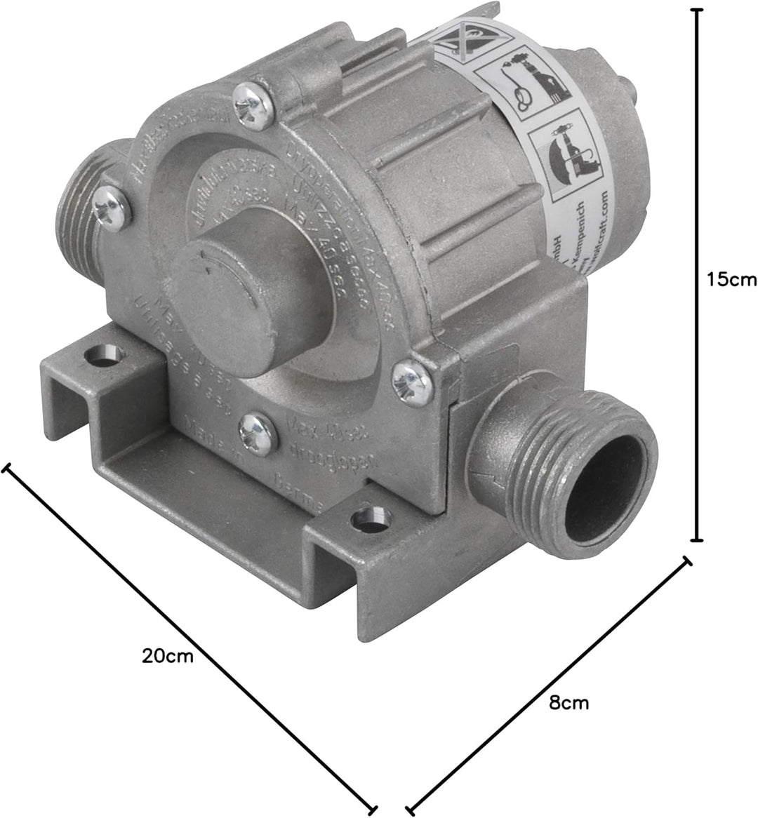 wolfcraft Bohrmaschinen Pumpe mit Metallgehäuse - Selbstansaugende Wasserpumpe mit bis zu 3000 l/h –
