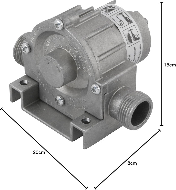 wolfcraft Bohrmaschinen Pumpe mit Metallgehäuse - Selbstansaugende Wasserpumpe mit bis zu 3000 l/h –