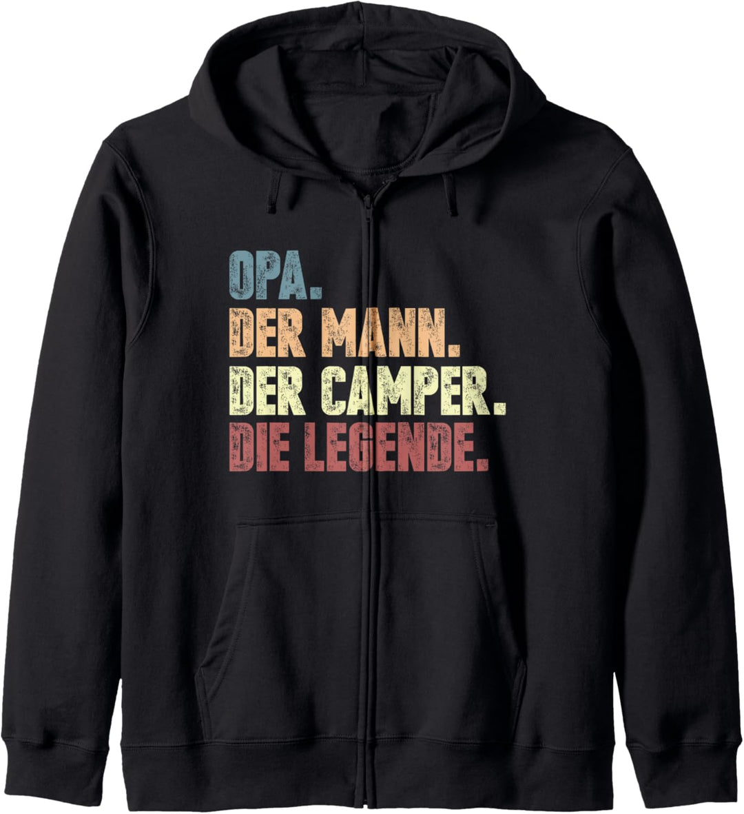 Camper Camping Opa Wohnwagen Wohnmobil Reise Kapuzenjacke