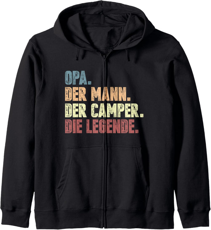 Camper Camping Opa Wohnwagen Wohnmobil Reise Kapuzenjacke