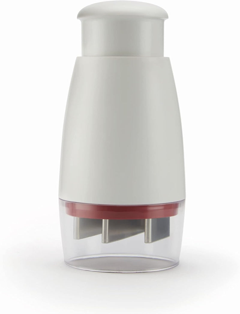 Zyliss E910012 Zick Zick Classic Gemüseschneider, Kunststoff/Edelstahl, Weiss/Rot, Zwiebelschneider,