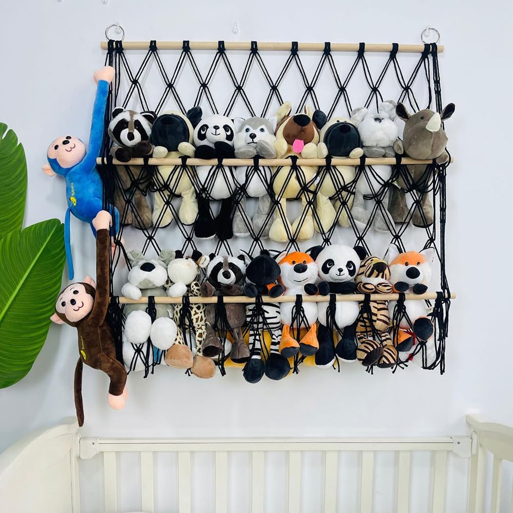 Stofftier Aufbewahrung Netz Hängematte Wandbehang Plüschtiere Netz Spielzeug Organizer Montage Höhen
