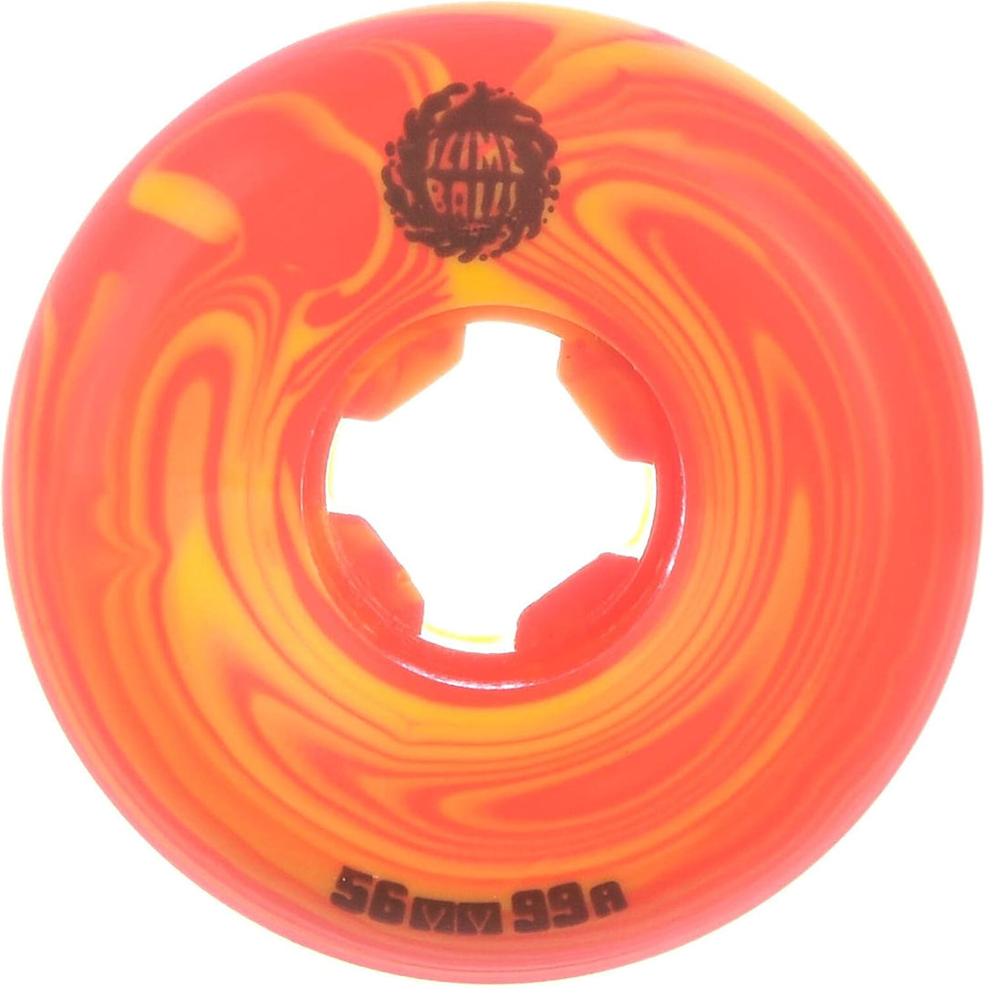 Slime Balls Skateboard Wheels Jeremy Fish Burger Speed Balls 56 mm 99A rot gelb