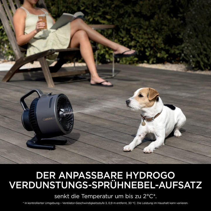 Shark FlexBreeze HydroGo – Leistungsstarker Nebelventilator, Kühlung im Innen- und Aussenbereich, Le