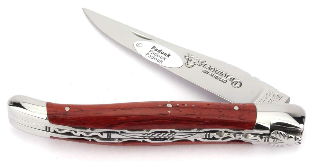 Laguiole en Aubrac Taschenmesser L0712PKIFI 12 cm Doppelplatine, Griffschalen Padouk, Klinge 10 cm g