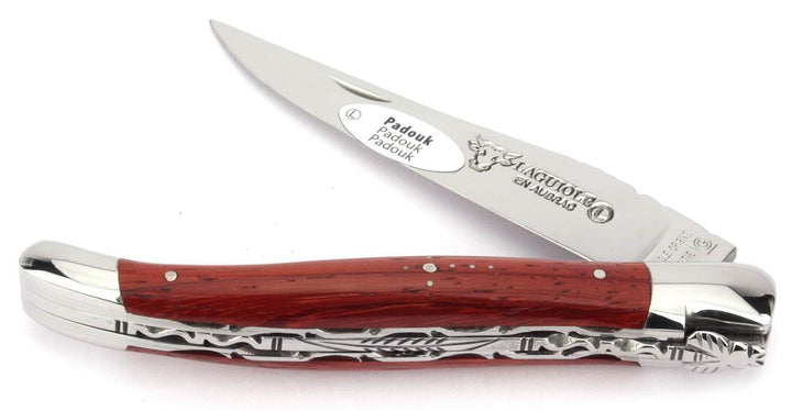Laguiole en Aubrac Taschenmesser L0712PKIFI 12 cm Doppelplatine, Griffschalen Padouk, Klinge 10 cm g