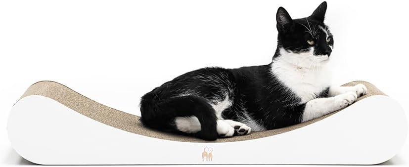 Petrebels Kratzpappe Lily 75, Katzen Kratzbrett aus sehr stabilem Karton, Kratzkarton 75 x 31 x 13 c