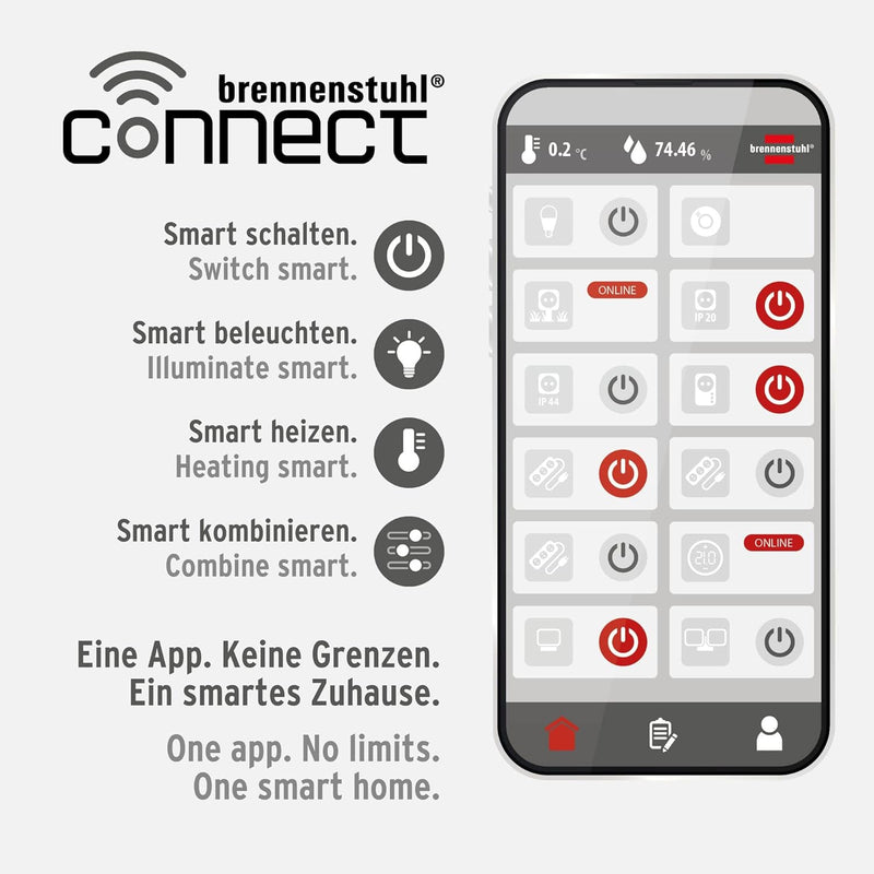 Brennenstuhl Connect Zigbee Gateway GWY CZ 01 (Zigbee Bridge für die Steuerung von Zigbee Smart Home