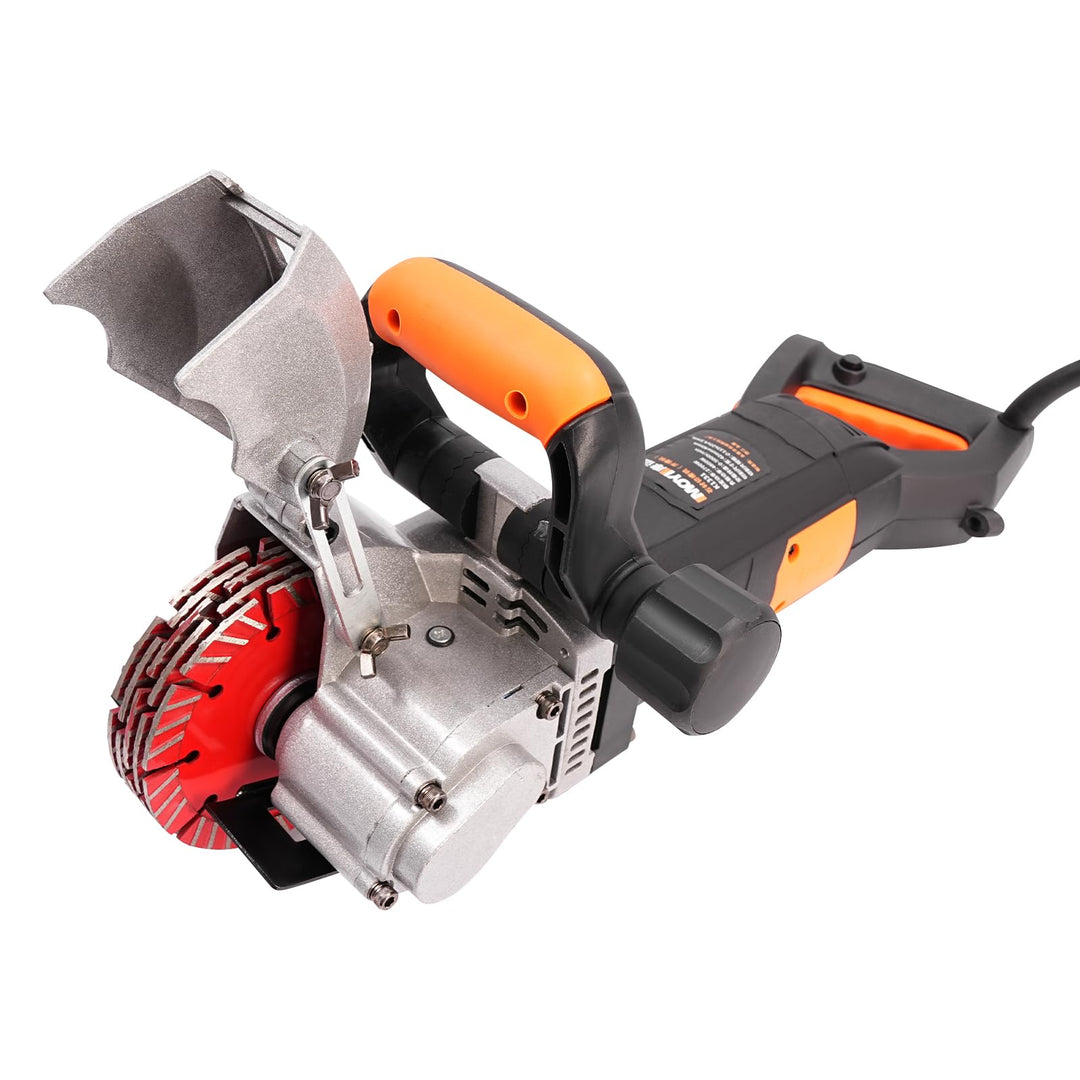 Mauernutfräse,Elektrischer Betonschneider,Kabelschlitzfräse,4800W-Motor,Geschwindigkeit von Bis Zu 5