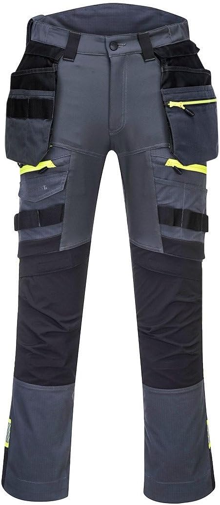 Portwest DX4 Bundhose mit abnehmbaren Holstertaschen, Grösse: 34, Farbe: Metal Grau, DX440MGR34 34 M