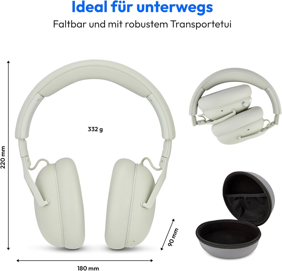 MEDION Over Ear Kopfhörer HX-1 Plus (kabellos, Feed Forward Noise Cancelling, Bluetooth 6.0, Wireles
