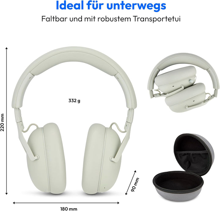 MEDION Over Ear Kopfhörer HX-1 Plus (kabellos, Feed Forward Noise Cancelling, Bluetooth 6.0, Wireles