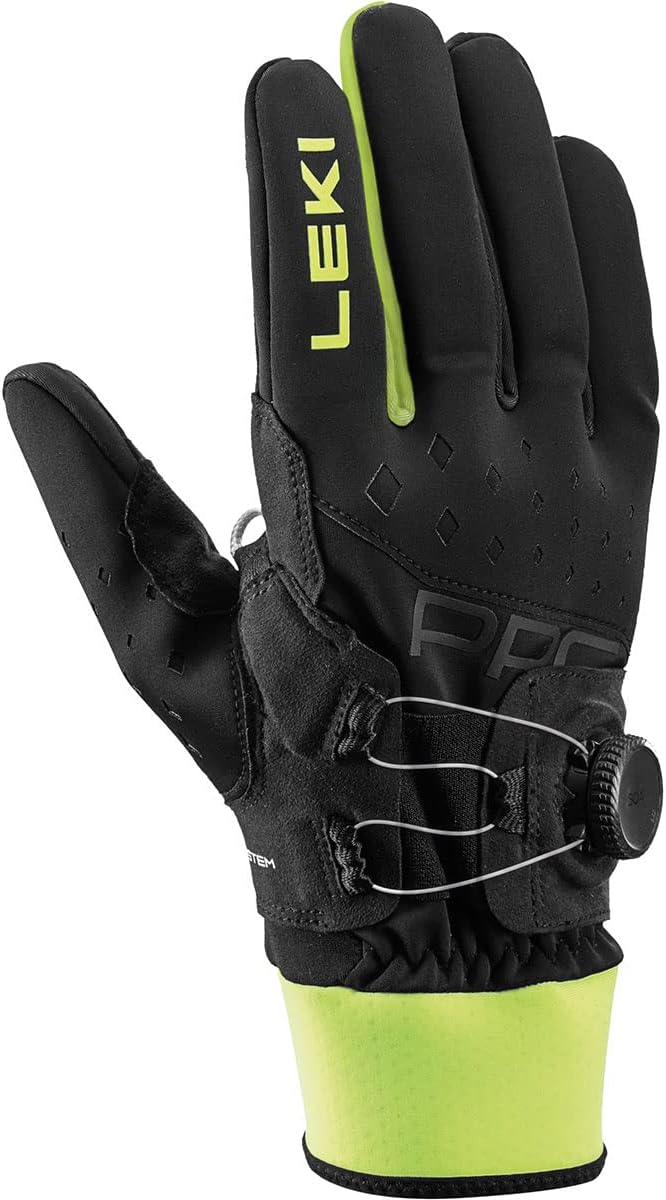 LEKI PRC Boa Shark Handschuhe EU 9,5 black-neon yellow, EU 9,5 black-neon yellow