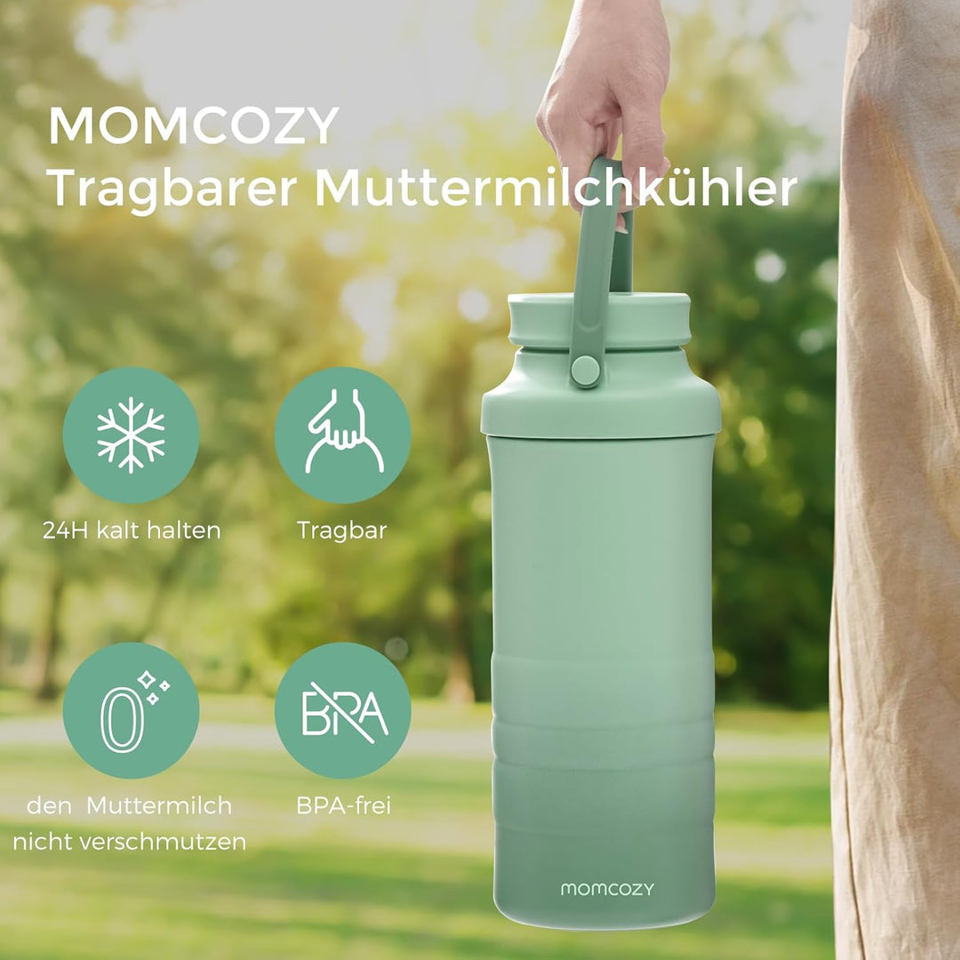 Momcozy Tragbarer Muttermilchkühler für draussen (628 ml), 360°- langzeitige Gesamtkühlung, grosser
