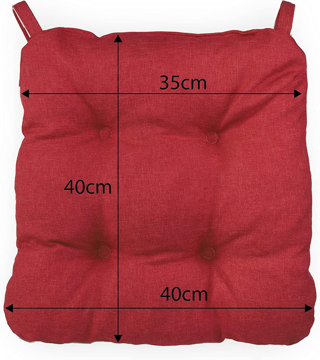 sunnypillow 4er Set Stuhlkissen mit Klettverschluss Masse: 40 (vorne) | 35 (hinten) x 40 x 8 cm Pols