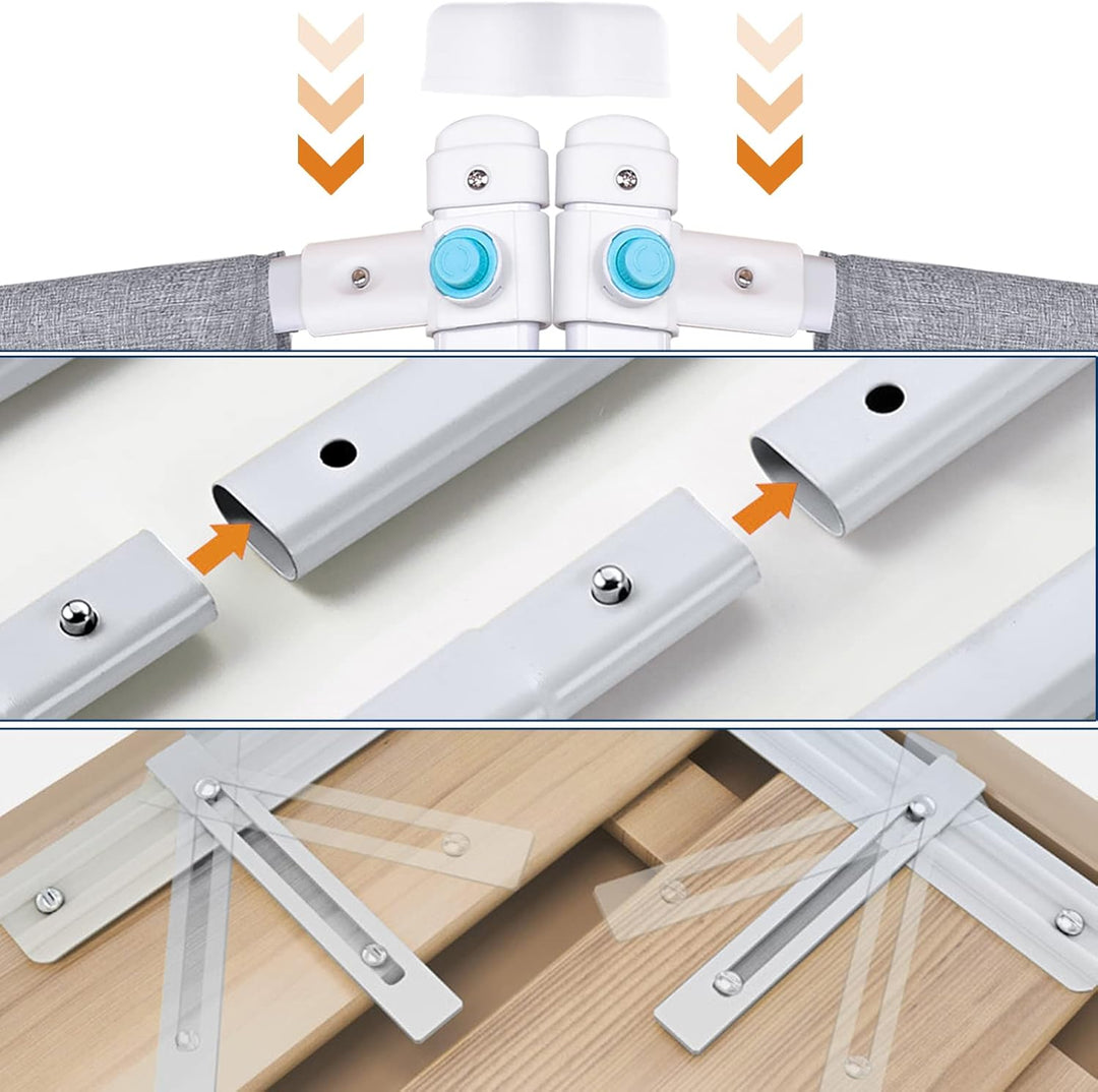 Rausfallschutz Bett 180cm, Rausfallschutz Kinderbett Vertikal Angehoben Und Abgesenkt Werden, Rausfa