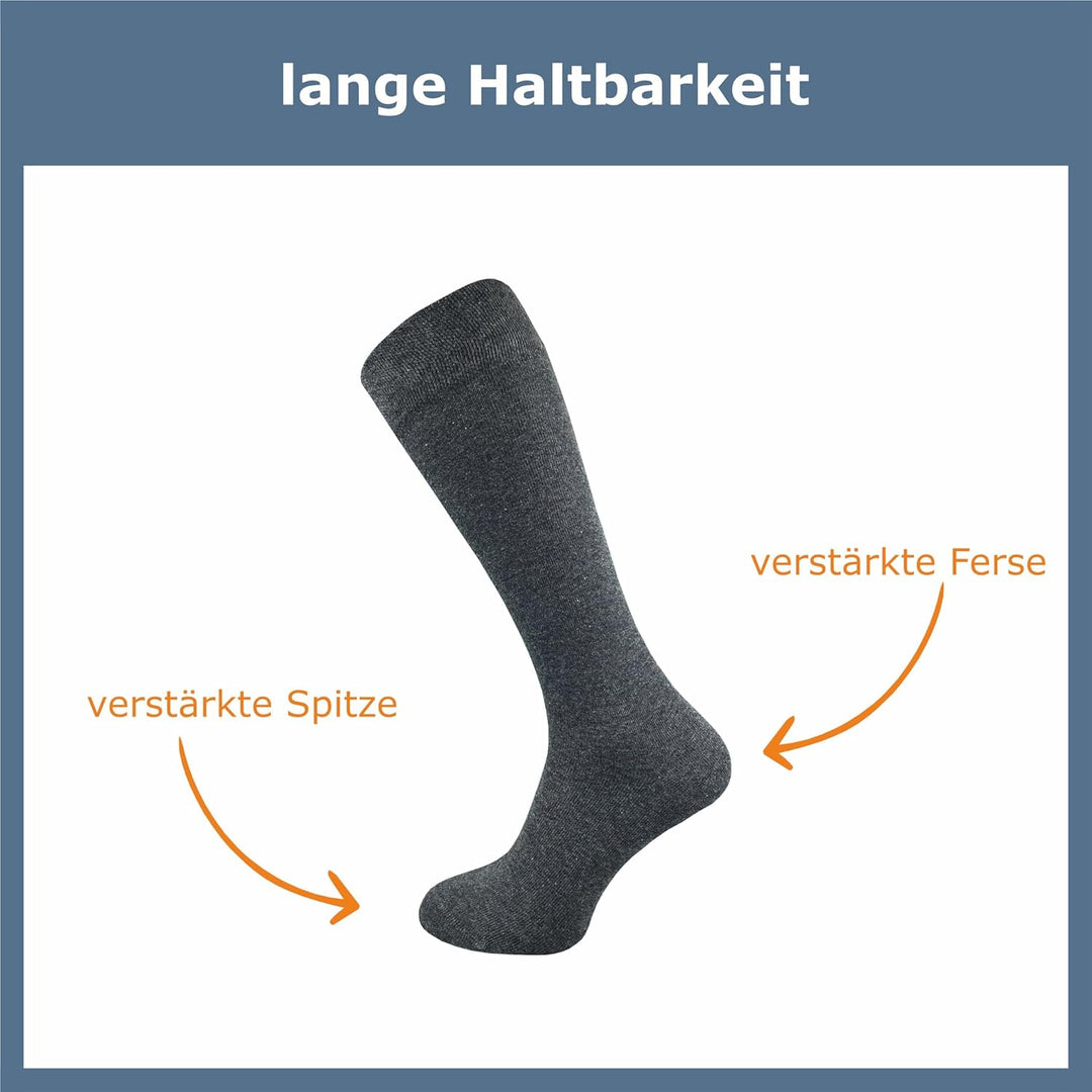 GAWILO Damen & Herren Kniestrümpfe (4 Paar) lange Socken mit Komfortbund aus 80% Baumwolle | kein Ve