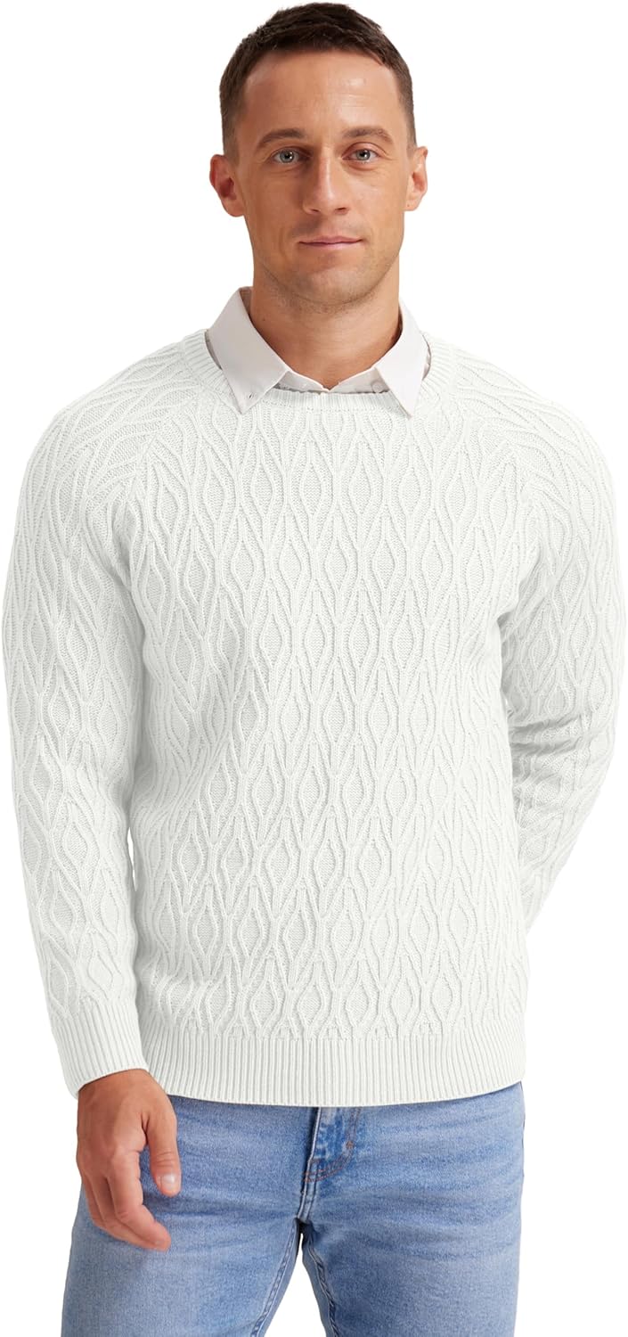 Sailwind Herren Strickpullover Zopfstrick Rundhalsausschnitt Warm Langarmpullover Herren Tops Winter
